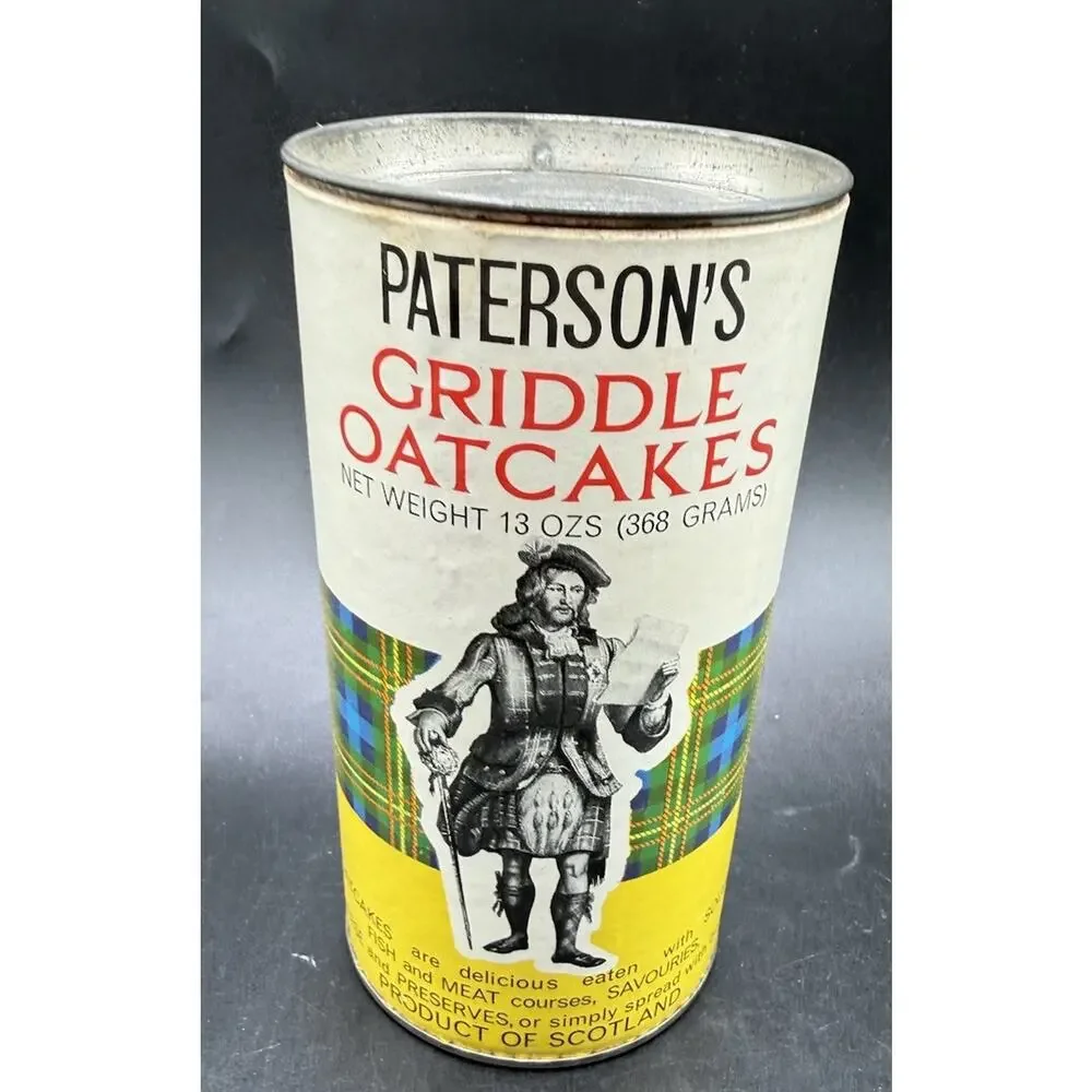 Scotland PATERSON'S GRIDDLE OATCAKES Original Container With Lid Rare! -C32